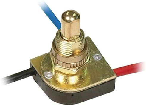 Satco Brass 3 Way Metal Push Switch 801128