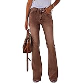 Koinshha Womens High Waisted Jeans Flare Stretch Boyfriend Bootcut Casual Denim Pants