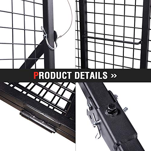 Hitch Mount Steel Cargo Carrier Basket with 49'' Folding Wheelchair