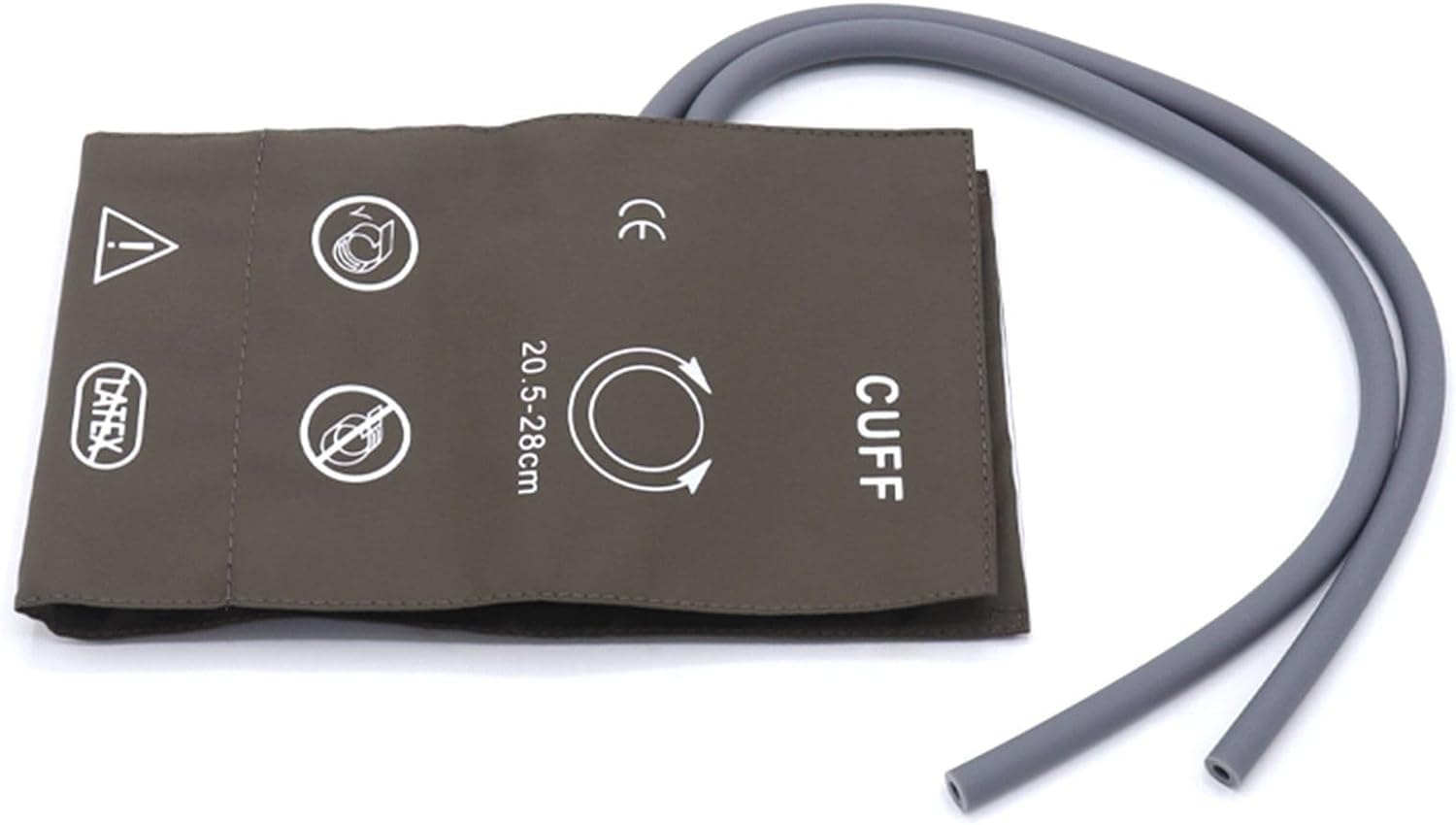 Universal NIBP Cuff for SmallAdult, 20.5-28 cm Dual Tubes Reusable PU Brown Replacement Blood Pressure Cuff, No BP Connector