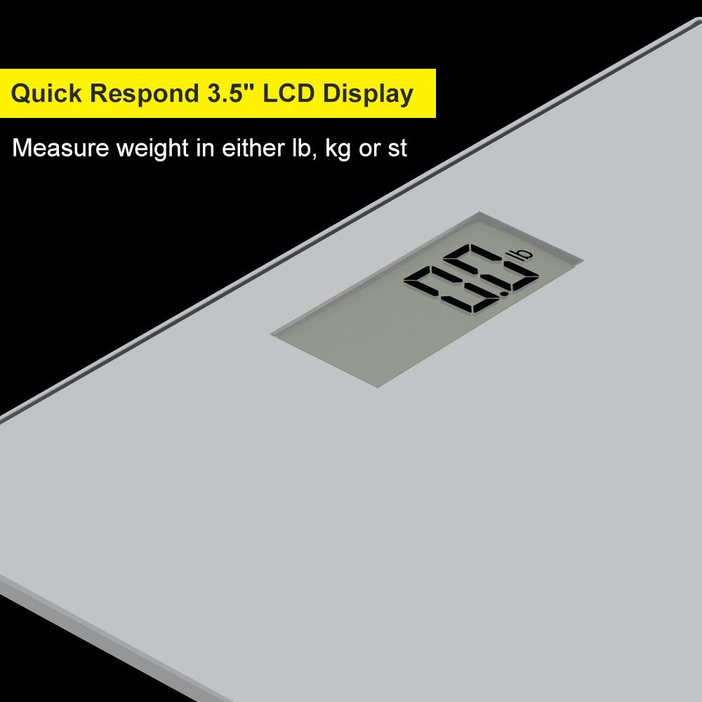 Galleon AccuWeight Digital Bathroom Weight Scale With 400lb/180kg