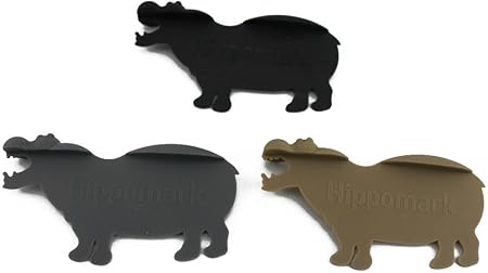 Amazon Naissant 3個セット かわいい 水から顔を出した デザイン の かば ちゃん しおり ブックマーク セット しおり 文房具 オフィス用品