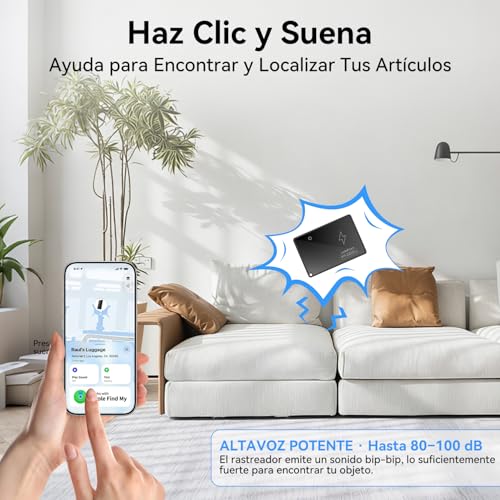 PUROVERO Pack de 2 Tarjeta Rastreadora para Cartera, Localizador GPS Portátil, Compatible con Apple Find My (Solo para iOS), Resistente al Agua IP68, Localizador para Cartera, Pasaporte y Maleta