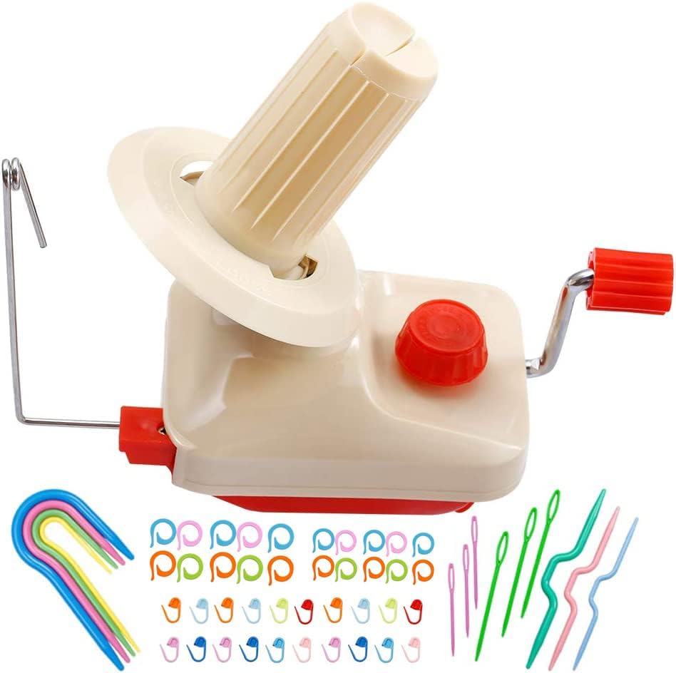 BUTUZE Yarn Ball Winder with 53 Pieces Stitch Markers Knitting Kit