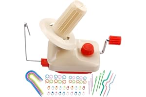 BUTUZE Yarn Ball Winder, Yarn Cake Winder for Crocheting, Hand Operated Wool Roller for Crocheting, Stitch Markers Kit, Crochet Wheel for Knitting