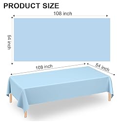 WNINK 2 Pack Light Blue Rectangular Plastic