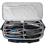 BUBM Large Travel Gig Band Cable File Bag,with double separate bags, Musical instrument Cable & Accessories Organizer Laptop Bag for 13inch macbook.