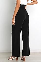 GUOLEZEEV Black Pants for Women High Waisted Wide