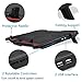 Laptop Cooling Pad BUJIAN 5 Ultra Quiet Fans and Red Led Lights with 13 wind speed (2600-5000RPM) and Ultra-slim and Skid Proof Design for 12-15.6 Inch Laptop (S-X5)