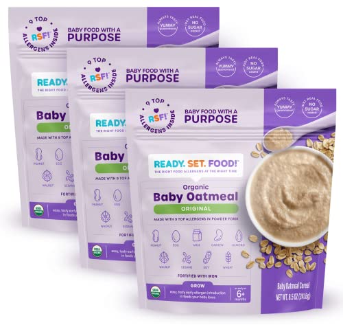 Ready Set Allergen Foods Ready Set Food Organic Baby Oatmeal