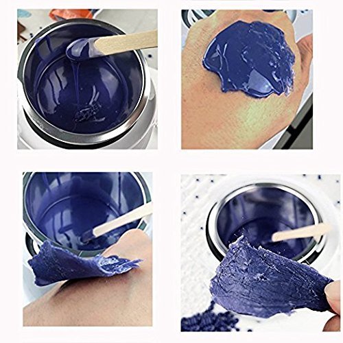 Wax Warmer, Hair Removal Hard Wax Warmer Home Waxing Kit with LCD Display Screen, 500ml Removable Wax Pot, 5 Packs Hard Wax Beans, 10 Wooden Wax Applicator Sticks