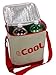 Deco Source Soft Cooler Bag with Aluminum Thermal Liner and Adjustable Shoulder Strap, Red and White
