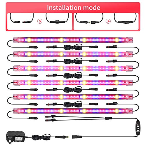 Roleadro Grow Light for Indoor Plants, T5 LED Grow Lights 3500K & Red