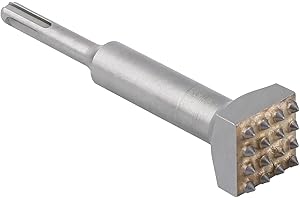 Vearter SDS Plus Bushing Tool 16 Tips, 6'' X 1-1/4'' Square Head Concrete Roughness Coating Remove Bushing Bit for Rotary Hammer, Chisel Drill Bit for Masonry, Brick Wall