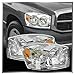 AM Autoparts Headlight Assembly Set Headlights Driver & Passenger Side Compatible with 2006-2008 Dodge Ram 1500 2006-2009 Ram 2500 Ram 3500 CH2502180 CH2503180