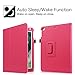 Fintie Case for iPad 9.7 2018/2017, iPad Air 2, iPad Air - [Corner Protection] Premium Vegan Leather Folio Stand Cover, Auto Wake/Sleep for iPad 6th / 5th Gen, iPad Air 1/2, Hot Pink