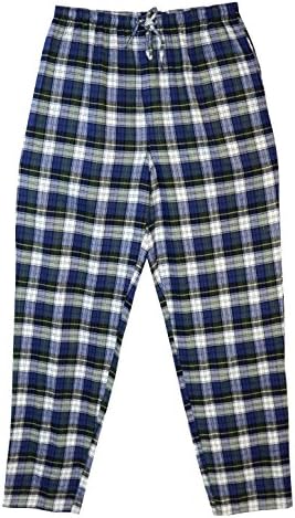 State O Maine Big and Tall Tartan Flannel Lounge Pant (Blue XL-T)