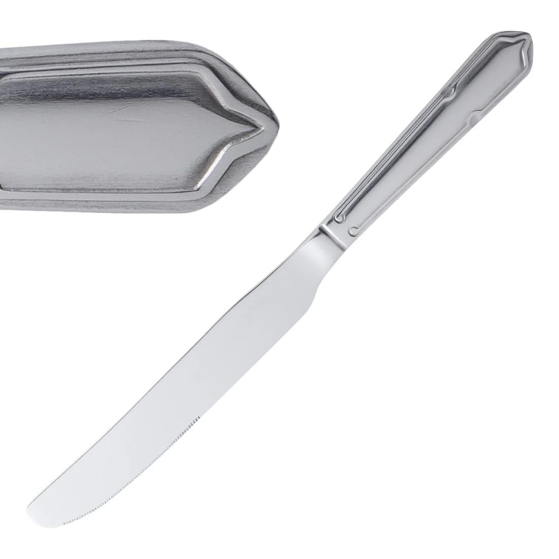 Olympia Dubarry Table Knife Set of 12 - Stainless Steel, High Polished Dining Cutlery C138