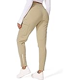 Toomett Women's Fleece Lined Joggers High Waisted Water Resistant Thermal Hiking Pants Cold Weather Sweatpants with Pockets