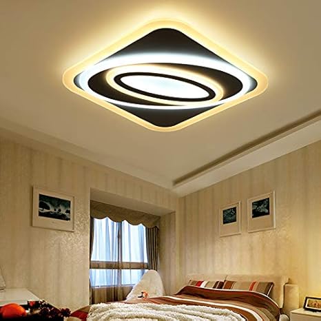 Euroton Led Deckenleuchte 094 Mit Fernbedienung Lichtfarbe Helligkeit Einstellbar Dimmbar Led Deckenlampe Beleuchtung 094 50x50cm 68w Amazon De Beleuchtung