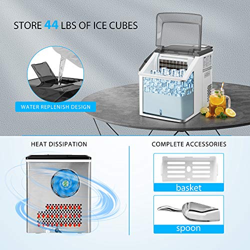 VIVOHOME Electric Portable Compact Countertop Automatic Ice Cube Maker