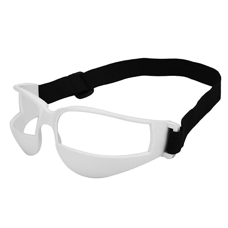 Tbest Basketball Dribble Brille Dribbling Kinder Sportbrillen Fussball, Schwarz/Weiß Praktische Basketball Head up Trainingsb