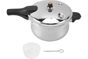TOPINCN Stainless Steel Pressure Cooker, Pressure Cooking Pot with Safety Limit Valve for Electric Gas Stoves, 80KPA Stovetop