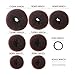 Donut Bun Maker, MORGLES Hair Bun Maker 7pcs Hair Ring Style Bun Maker Set with 5pcs Hair Elastic Bands, 20pcs Hair Pins (Dark Brown)