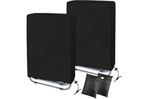 Eihowert 2 Pack Zero Gravity Chair Cover, Waterproof, Outdoor, UV Resistant, Oxford, Black, 28"x43"