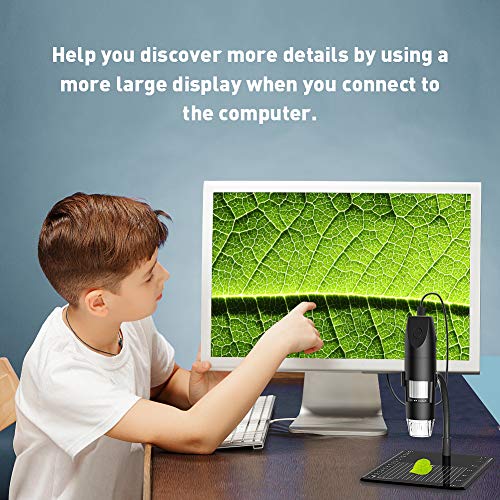 4 Microscope+Magnification+Compatible+Smartphone+Mac+Black