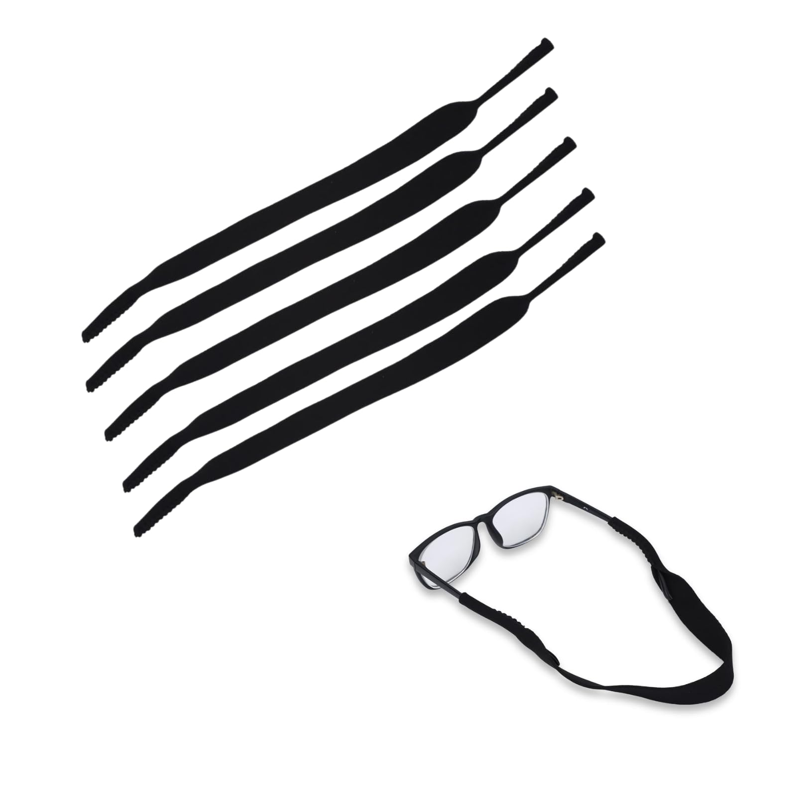 DEWIN Glasses Elastic Strap Sports Glasses Elastic Neck Strap Retainer Cord Chain Holder Lanyard for Eyeglasses for Women and Men 5 Pcs