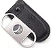 Mrs. Brog® Stainless Steel Cigar Cutter with Back Protector - Round Ends - Guillotine Double Blade for a Precise Perfect Cut