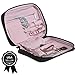 Eliza Huntley Jewelry Organizer 10.5” x 7” x 2” - Portable Jewelry Case - Ideal for Necklaces, Rings, Bracelets, Earrings, Watches – Black With White Piping – Stylish - Multifunctional