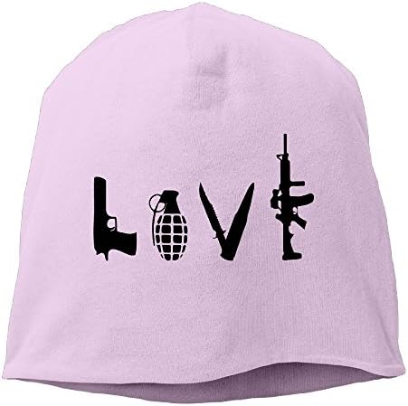 ZHXR Unisex Love Gun Weapon Hip-Hop Beanie Hat Skull Cap
