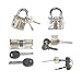 5Pcs Locks Transparent Visible Cutaway Practice Kit Padlock Door Lock Pick Training Skill For Locksmith Beginner