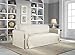 Serta | Relaxed Fit Durable Woven Linen Canvas Furniture Slipcover (Sofa, Natural)