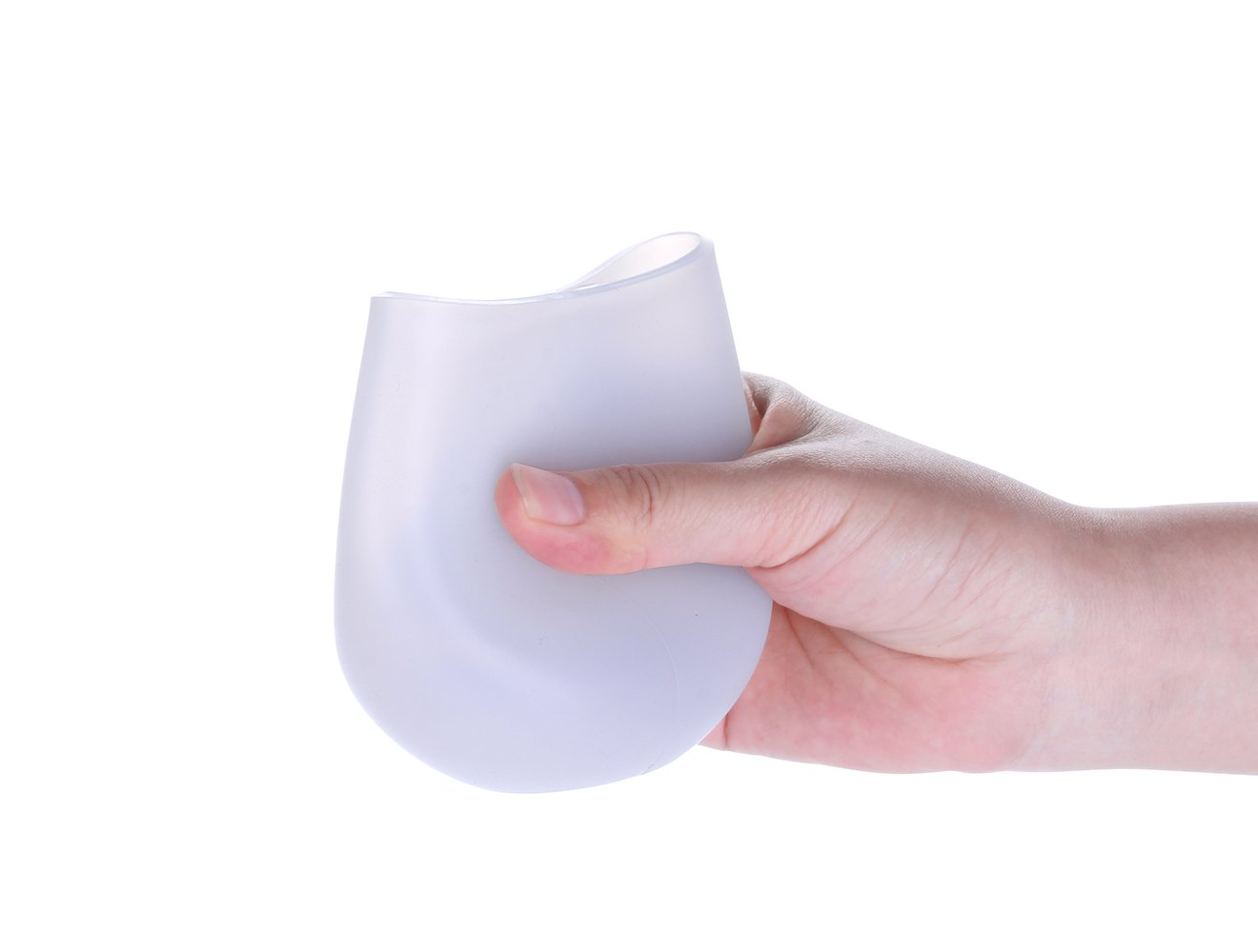 Unbreakable Silicone Wine Glasses, 12 oz Shatterproof Dishwasher Safe Rubber Wine Cups For Outdoor Camping Travelling Parties BBQ Beer Drinking, Pack Of 4 (White)