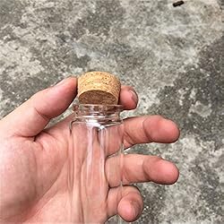 TAI DIAN 90ml Glass Bottles with Cork 37x120x27mm