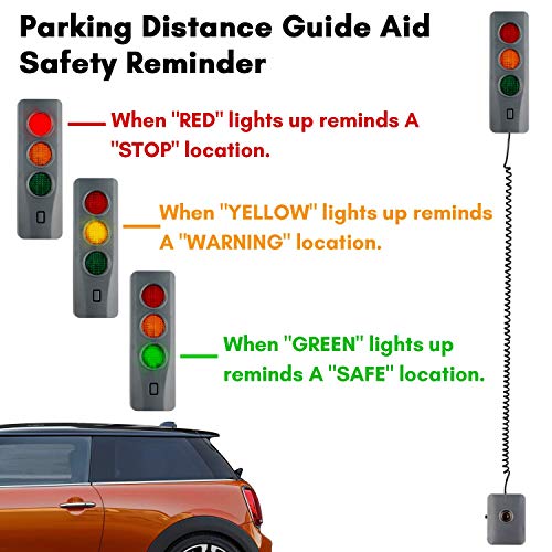 CICMOD Car Parking Sensor, Safe Light Parking System Assist Distance Stop Aid Guide Sensor for Home Garage - Thumbnail 2