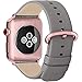 Fullmosa Leather Bands Compatible with Apple Watch Band 41mm 40mm 38mm 42mm for Women Men, Top Grain Genuine Leather Strap for iWatch Ultra 2/Ultra/10/9/8/7/6/5/4/3/2/1/SE2/SE,Grizzly/Rose Pink