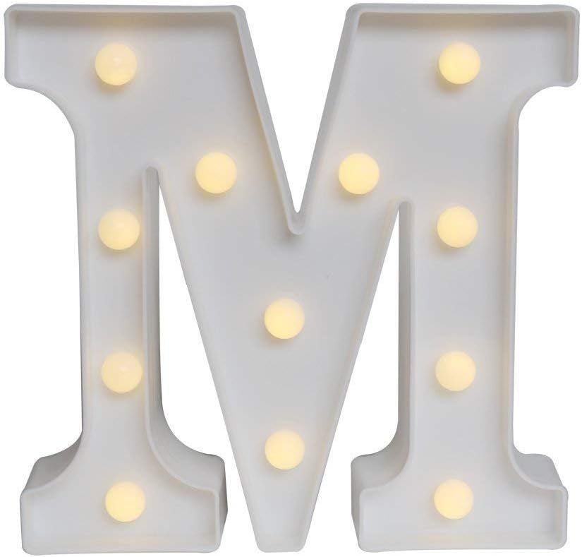 Do4U LED Light up Alphabet Letters for Decorative Birthday Wedding Party Bar Bedroom Indoor Decor (M)