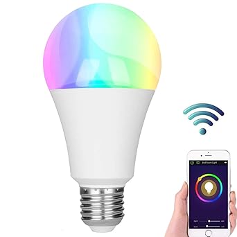 Alexa lampe glühbirne, Smart wifi led lampe, E27 Birne RGBW Glühbirne Kompatibel Mit Amazon Alexa und Google Home, Dimmbare, 