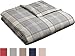 Amazon Brand – Pinzon Plaid Flannel Duvet Cover - Full or Queen, Grey Plaid