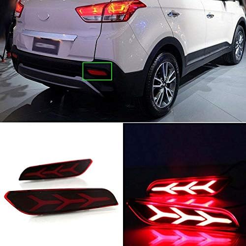 Led Rear Bumper Reflector Fog Brake Turn Indicator Lights For Hyundai Ix25 Creta 2017-2018