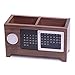 Artinova Wooden Pen Cup Office Supplies Desk Organizer Pen and Pencil Holder Stationery Storage Box with Calendar for The Desk ARTA-0006W …
