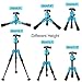 ZOMEI ZM-HR-CK30-Blue-01 Lightweight Compact Aluminum Alloy Mini Desktop Tabletop Tripod with 360 Degree Panoramic Ball Head and Quick Release Plate for Canon Nikon DSLR Cameras, Blue