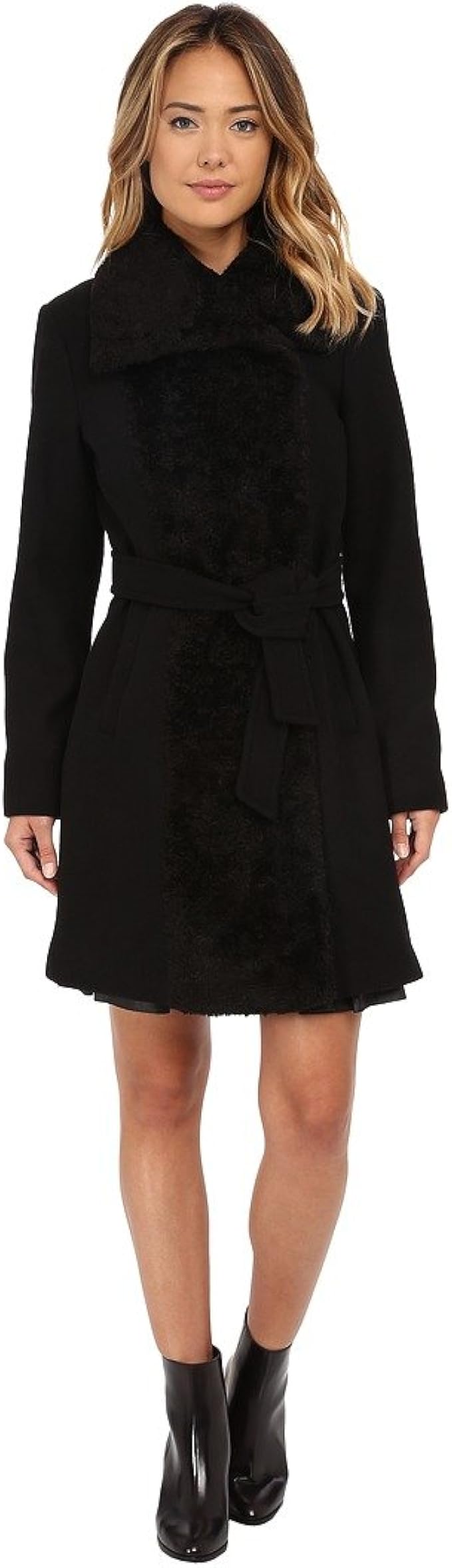 Vince Camuto Women's WoolBlend Wrap Coat, Black, XLarge Amazon.ca