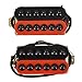LYWS 2PCS Ceramic Magnet Invader Style Guitar Humbucker Pickup Bridge & Neck (Black+Red)