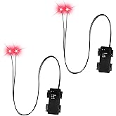 AUTXQU Halloween Led Glowing Eyes with Timer,2 Pcs Light Up Skeleton Eyes,Horror DIY Eyes for Masks,Pumpkins,Tombstones,and Props