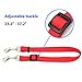 Mopaclle Pet Supplies for Dog Leashes Premium Three Way Dog Leash with Adjustable Detachable Dog Coupler for One,Two,Three Samll/Medium Dog (Red)